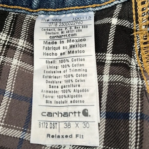 EUC CARHARTT Fleece Lined Jeans - Picture 9 of 12